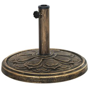 Round Patio Umbrella Base, 26 lbs Resin Outdoor Umbrella Stand Base, Patio Umbrella Stand for 1.3"/1.5"/1.9" Umbrella Poles for Outdoor, Lawn, Poolsi