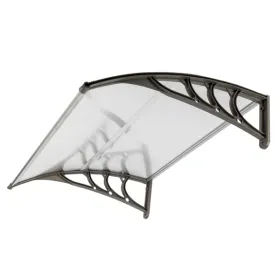 HT-100 X 80 Household Application Door & Window Rain Cover Eaves Canopy White & Gray Bracket