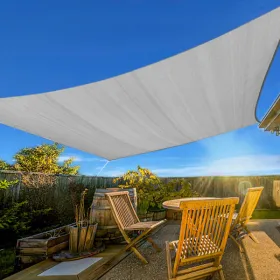 10'X10' Light Grey HDPE Sunshade Sail