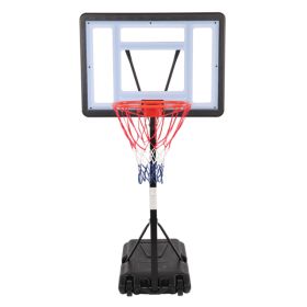 HY-B064S Portable Movable Swimming Pool PVC Transparent Backboard Basketball Stand  Basket Adjustment Height 1.15m-1.35m  Maximum Applicable For 7
