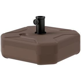 Square Patio Umbrella Base Holder, Heavy Duty Outdoor Umbrella Stand Base, Filled Up to 55lbs with Stand or 44lbs with Water for Garden, Poolside, Br