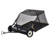 42-inch Lawn Sweeper Tow Behind, 12 cu.ft. Large Pull Behind Grass Sweeper, Heavy Duty Leaf & Grass Collector with Dumping Rope Design