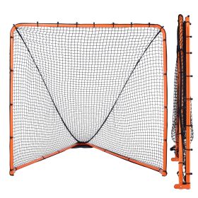 Lacrosse Goal, 6' x 6' Lacrosse Net, Folding Portable Backyard Lacrosse Training Equipment, Steel Frame Training Net, Quick & Easy Setup Lacrosse Goal
