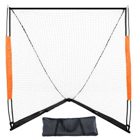 Lacrosse Goal, 6' x 6' Lacrosse Net, Portable Lacrosse Goal with Carry Bag, Fiberglass Rod Backyard Lacrosse Training Equipment