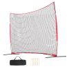 Barricade Backstop Net, 16x10 ft Ball Sports Barrier Netting, Portable Practice Equipment with Carry Bag