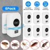 6-Pack Ultrasonic Insect Repellent - Dual Sound-Wave Tech, 3-Mode Switch, 32 - 120kHz Frequencies, Ideal for Full Home Coverage