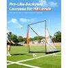 Lacrosse Goal, 6' x 6' Lacrosse Net, Portable Lacrosse Goal with Carry Bag, Fiberglass Rod Backyard Lacrosse Training Equipment