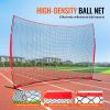 Barricade Backstop Net, 16x10 ft Ball Sports Barrier Netting, Portable Practice Equipment with Carry Bag