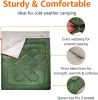 40°F Cool Weather Two-Person Sleeping Bag, 87 Inches x 59 Inches, Olive Green