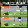 Soccer Rebounder Board, 40"X12" Portable Soccer Wall with 2 Angles Rebound, Foldable HDPE Kickback Rebound Board