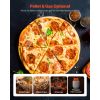 Dual Fuel Pizza Oven Outdoor, 16 in Wood Fire & Propane Gas Pizza Oven, Portable Pellet & Propane Pizza-Maker with Thermometer