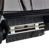 42-inch Lawn Sweeper Tow Behind, 12 cu.ft. Large Pull Behind Grass Sweeper, Heavy Duty Leaf & Grass Collector with Dumping Rope Design