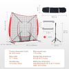 7x7 ft Baseball Softball Practice Net, Portable Baseball Training Net for Hitting Batting Catching Pitching