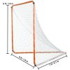 Lacrosse Goal, 6' x 6' Lacrosse Net, Steel Frame Backyard Lacrosse Training Equipment, Portable Lacrosse Goal with Carry Bag, Quick & Easy Setup