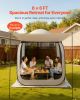 VEVOR Screen House Tent, 6 x 6 ft, 4-6 Person Pop Up Screen Tent with Extended Awning, Portable Screened in Canopy with Carry Bag, Netting Sides