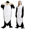 Wearable Penguin Blanket Hoodie Sleeping Bags for Adults