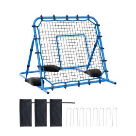 Soccer Rebounder Net, Quick-Switch Angle Soccer Goal Rebounder for Control, Passing Practice, Heavy-Duty Iron Frame & PE Net (Rebound Size: 3.7x3.7 ft (LxW))