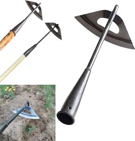 Gardening Tools Hollow Hoe, All-Steel Hardened Hollow Hoe, Sharp Edge Garden Weeding Tools (Color: For Long Handle)