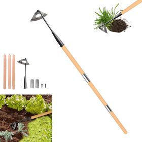 Gardening Tools Hollow Hoe, All-Steel Hardened Hollow Hoe, Sharp Edge Garden Weeding Tools (Color: 55 Inch Long Handle)