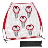7 x 7 ft Football Trainer Throwing Net, Training Throwing Target Practice Net with 5 Target Pockets