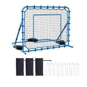 Soccer Rebounder Net, Quick-Switch Angle Soccer Goal Rebounder for Control, Passing Practice, Heavy-Duty Iron Frame & PE Net (Rebound Size: 5x4 ft (LxW))