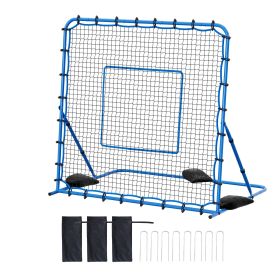 Soccer Rebounder Net, Quick-Switch Angle Soccer Goal Rebounder for Control, Passing Practice, Heavy-Duty Iron Frame & PE Net (Rebound Size: 7x6 ft (LxW))