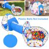 3 In 1 Child Crawl Tunnel Tent Kids Play Tent Ball Pit Set Foldable Children Play House Pop-up Kids Tent w/Storage Bag for Indoor Outdoor Travel Use