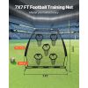 7 x 7 ft Football Trainer Throwing Net, Training Throwing Target Practice Net with 5 Target Pockets