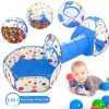 3 In 1 Child Crawl Tunnel Tent Kids Play Tent Ball Pit Set Foldable Children Play House Pop-up Kids Tent w/Storage Bag for Indoor Outdoor Travel Use