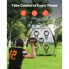 7 x 7 ft Football Trainer Throwing Net, Training Throwing Target Practice Net with 5 Target Pockets
