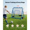Soccer Rebounder Net, Quick-Switch Angle Soccer Goal Rebounder for Control, Passing Practice, Heavy-Duty Iron Frame & PE Net